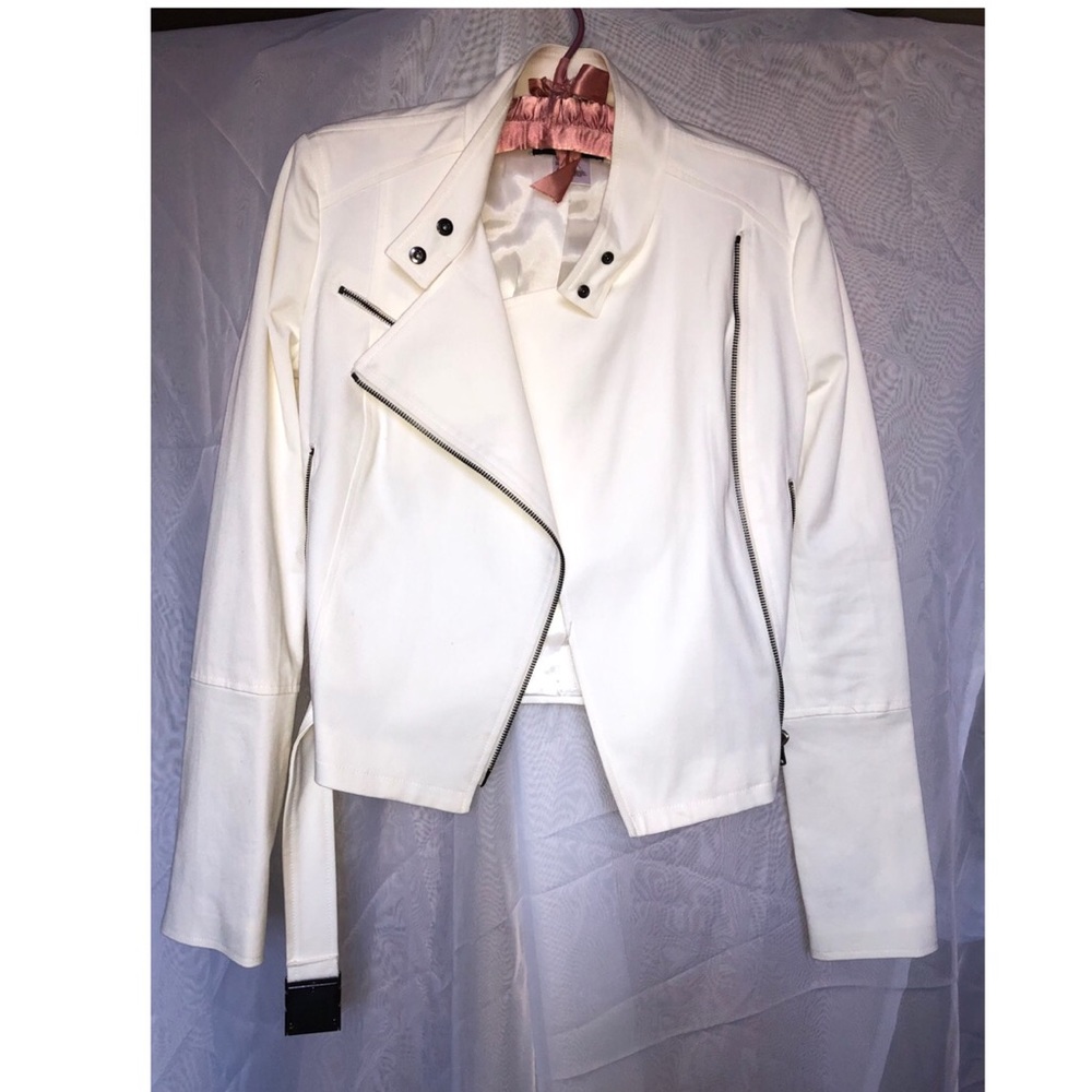 Bone white Patrizia Pepe zip jacket